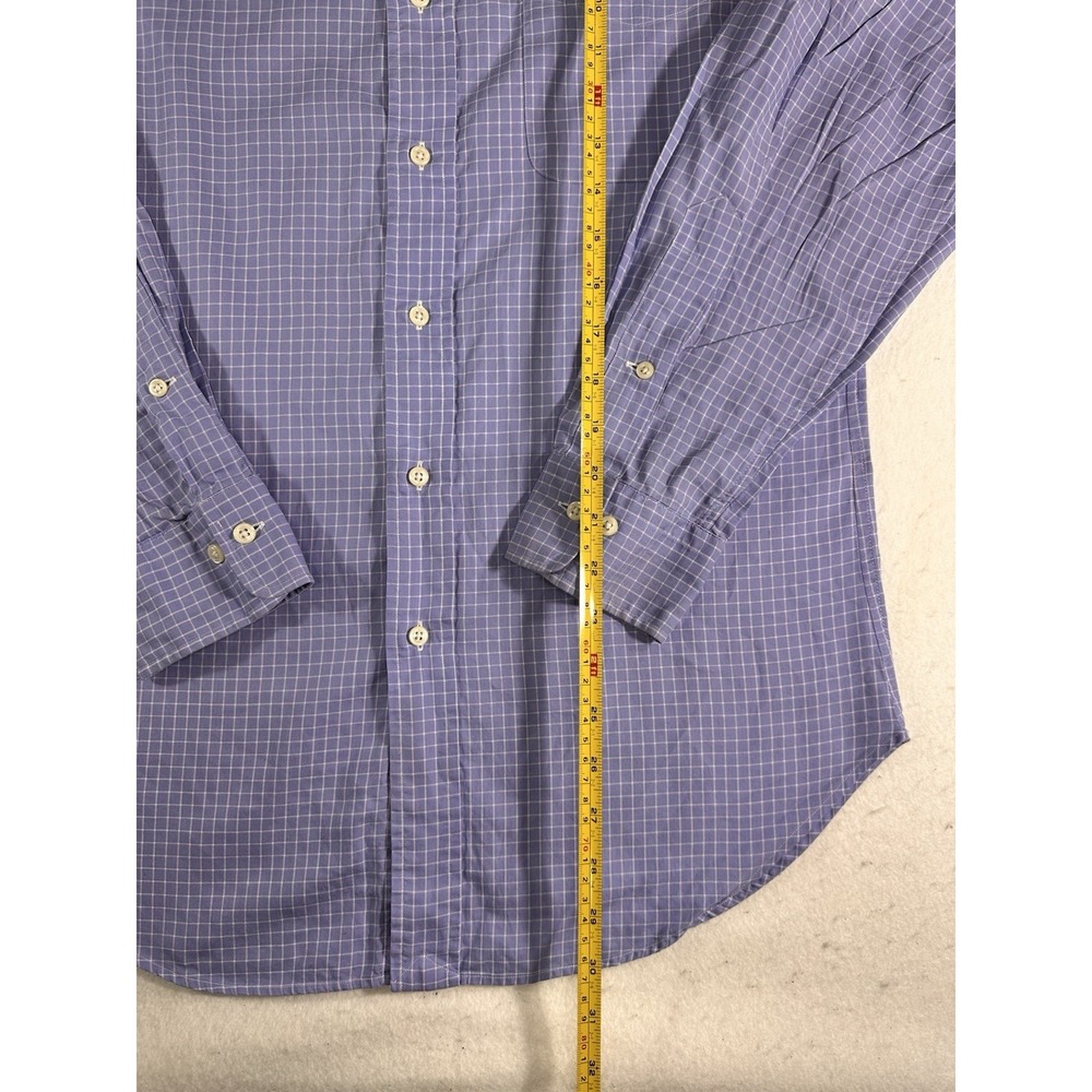 Polo Ralph Lauren Philip Dress Shirt Mens 16.5 32/33 Blue Check Non-Iron - Picture 7 of 11